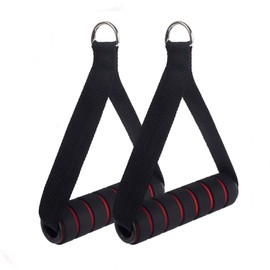 Set of 2 Resistance Handles, Resistance Band Gym Handles, Nylon Webbing Exercise Handles, Resistance Bands Handle Cable, for Bodybuilding, Cardio Pulley Training