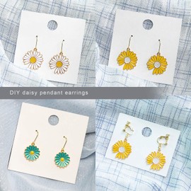 Create idea 48 Pieces Butterfly Daisy Flower Mixed Enamel Pendant Alloy Various Charms Set Craft Supplies for Necklace Bracelet Ankle Earring Jewellery DIY Making, Alloy Steel