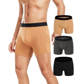 Intiflower Washable Incontinence Underwear for Men, Leak Proof Underwear Bladder Control Protective Boxer Briefs High Absorbency