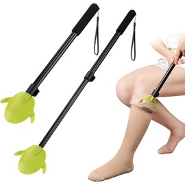 Undressing Aid for Compression Stockings & Socks - Multifunctional Retractable Shoehorn - Sock Undressing Assistant for Seniors and Disabled People