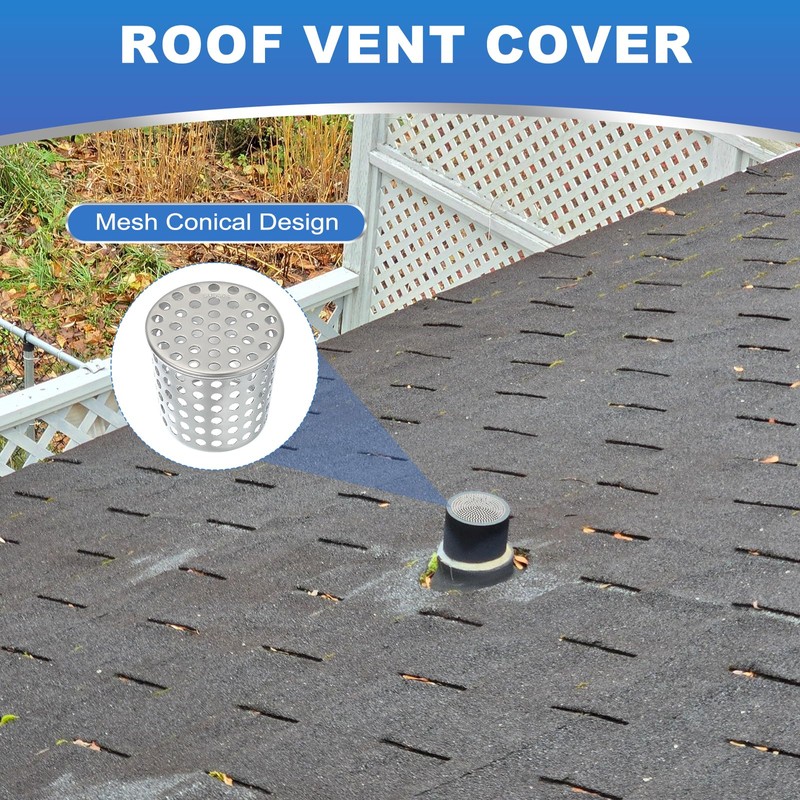 PATIKIL Gutter Guard Filter 2.5"-2", 2 Pcs PVC Termination Cap