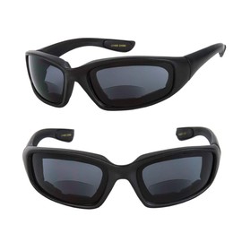 2 Pair of Motorcycle Bifocal Sunglasses - Safety Goggles (Black, 2.5)