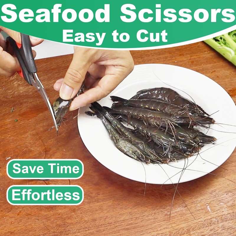 Heavy Duty Poultry Shears Seafood Scissors 2pcs set,Kitchen Shears for