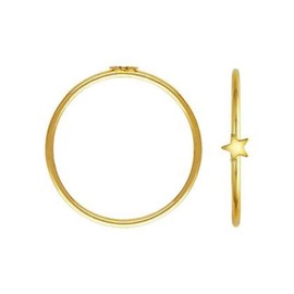 TOUSIATTAR 14K Gold-Filled Stackable Rings - Nice Women and Girls Stacking Ring Set – Fashion Delicate Simple Statement Jewelry Gifts for Her - Made in USA (Star Stacking Ring, 6)