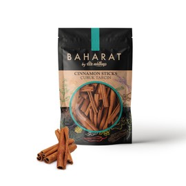 BAHARAT by Anthap Cinnamon Sticks, Perfect for Sweet and Savoury Dishes, Perfect for Tea, Fantastic Ingredient for Desserts, Herbal Tea, Chai Latte, Sri-Lanka 200g/400g (200g)