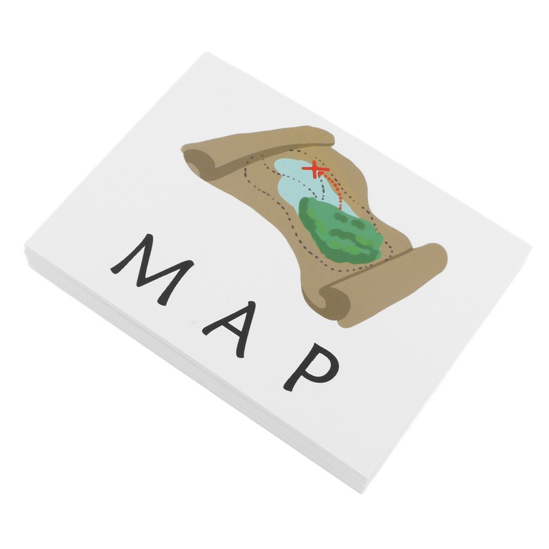 ABC Building Blocks English Letters 8 Blocks 30 Cards Wooden