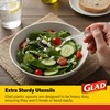 Glad Clear Plastic Spoons - Dishwasher Safe Clear Disposable Heavy
