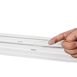 100PCS White Window Weep Hole Covers Screen Patch Door Screen Repair Kit Breathable Fiberglass Mesh Upgrade Strong Super Sticky Adhesive Plastic