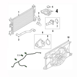 Koxuyim 603382 Front Engine Coolant Reservoir Compatible with 2012-2018 F-ord Focus CV6Z8A080A 603-382 tank | with 1 radiator reservoir hose