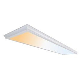 Ultralux Framed 1x4 ft LED Light Panel - CCT Switchable Surface Mount Light with Integrated Frame for Kitchen, Home & Office - TRIAC Dimmable, 5 CCT Adjustable Color Temperature (White, 1 Pack)