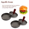 MaxxGoods Burger Press Set Made of Cast Aluminium Diameter 12