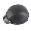 Half Helmet Breathable Sun Blocking Retro Safe PU Leather Motorcycle