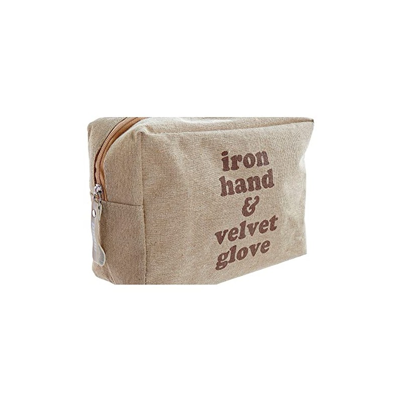 DKD Toiletry Bag Home Decor Canvas Blue Pink Brown Polyester