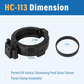 PROSOCOOL Panel Clamp Assembly HC-113 for Heliocol Swimming Pool Solar Panels-2 Pack