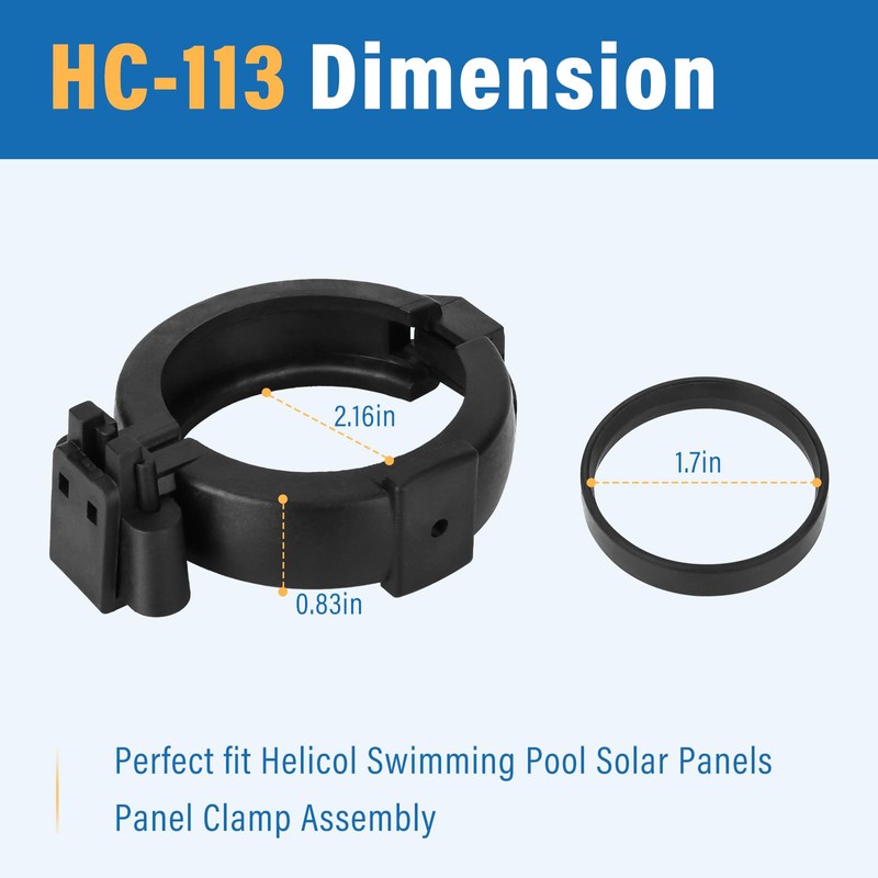 PROSOCOOL Panel Clamp Assembly HC-113 for Heliocol Swimming Pool Solar