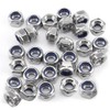 TUDOUZZZ M4 Hex Lock Nuts, 30 Pieces, Nylon, 304 Stainless