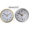 Silver Mini Clock Insert 2-1/2Inch 65mm Round Quartz Movement Clock
