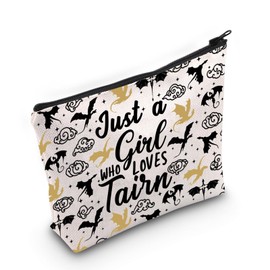 JNIAP Bookish Dragon Gift Dark Academia Dragon Cosmetic Bag Iron Flame Gift for Romantasy Fantasy Book Lover (Tairn)