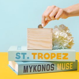 Creative Deco Wooden Money Box | Money Box | 9.5 x 9.5 x 9 cm (+/- 0.5 cm) | Money Box Piggy Bank | Raw Pine Wood | Perfect as a Money Box, Decoupage Box | For Children, Adults