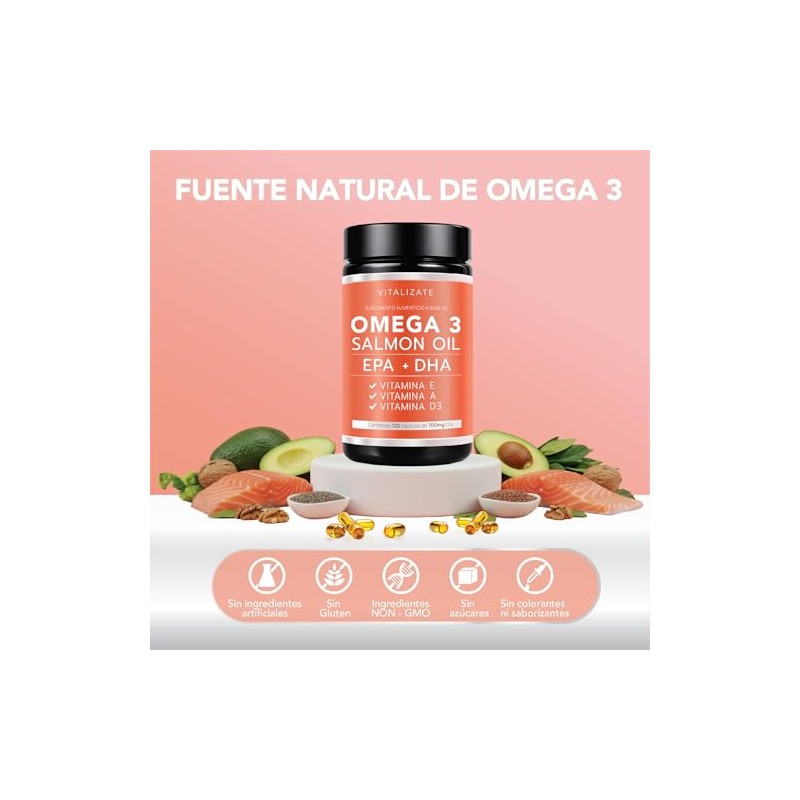 Omega Platinum Suplemento Potenciado Fish Oil Aceite Salmon Epa Dha
