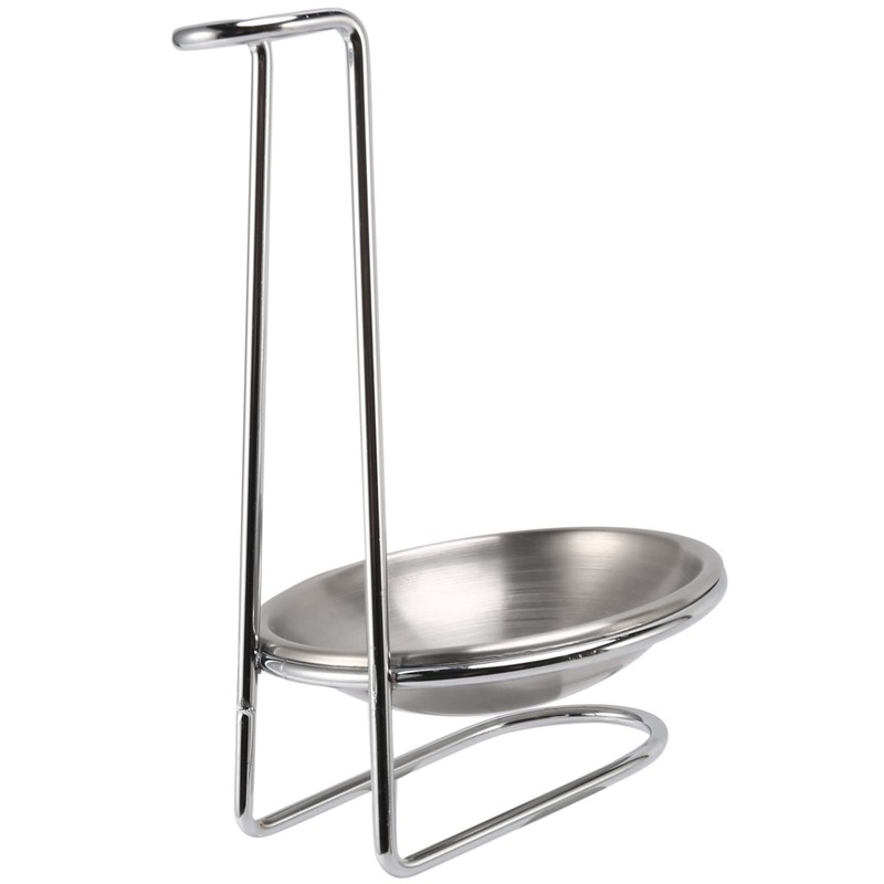Ksrnsne Stainless Steel Spoon Rest Holder,Long Handle Vertical Saving Soup