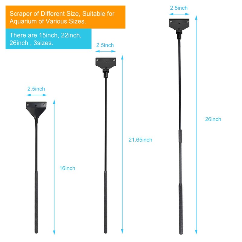 Pronetcus Aquarium Algae Scraper,Aquarium Glass Cleaner,Fish Tank Cleaner, Aquarium Scraper
