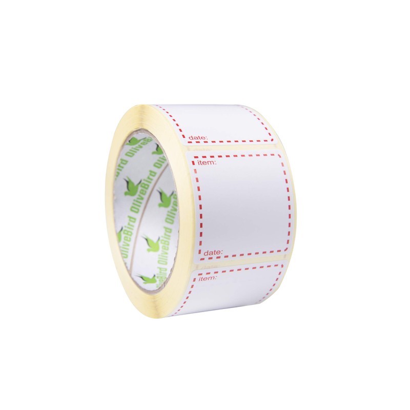 OliveBird 500 x Removable Labels On Roll, Size 50x50mm Square,