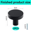 QZKJQDD 2 Pack Black Cupboard Knobs, Single Hole Cupboard Handle,