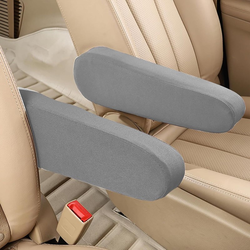 Pack of 2 Car Armrest Covers, Universal Front Seat Armrest