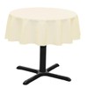 BROWARD LINENS Tablecloth Polyester Round Seamless 54 Inch Ivory