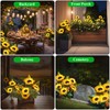 2-Pack Solar Powered Sunflower Garden Lights, LED Outdoor Decor Solar