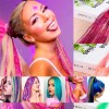 OEM 12 Extensiones Cabello Holograficas Mechas Fantasia Mechones