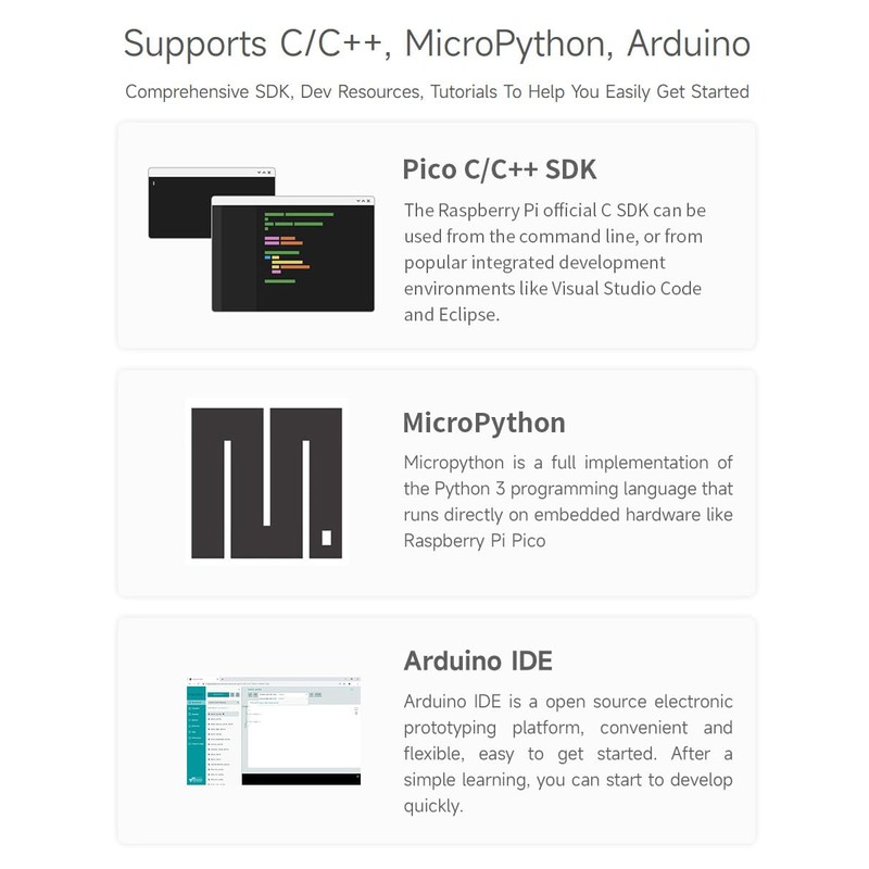 Waveshare RP2040 Microcontroller Development Board 1.69inch Touch LCD, Based on