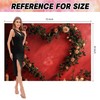 Romantic Rose Floral Heart Wreath Backdrop for Photography, Wedding Bridal
