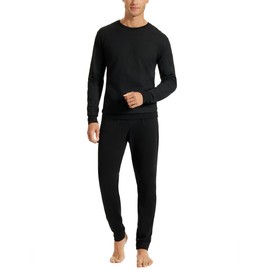 Uncover by Schiesser Men's Long Pyjamas, black