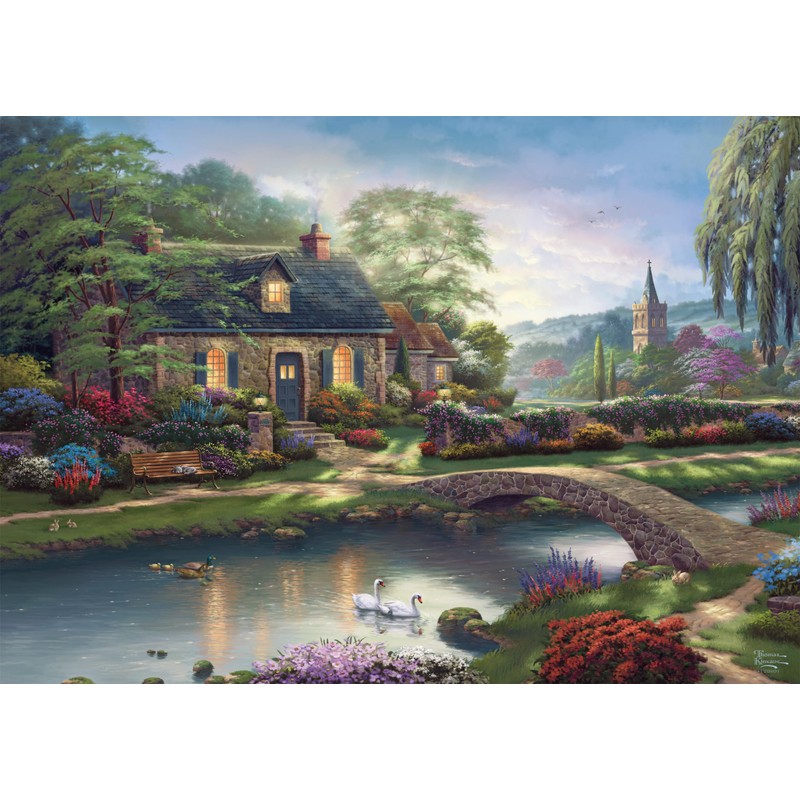 Schmidt Spiele 59775 Thomas Kinkade Stoney Creek Cottage Jigsaw Puzzle