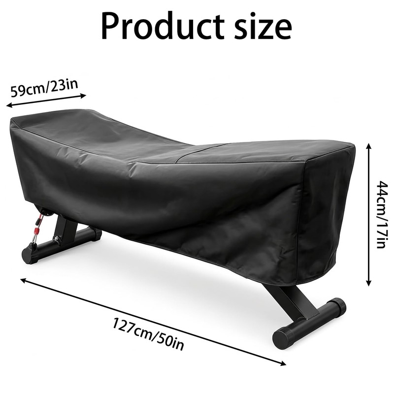 Weight Bench Cover 50" – Waterproof 190T Silver-Coated Polyester Taffeta