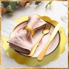 Ovveroche 150 Pcs Scalloped Laciness Gold Paper Placemat for Dinner