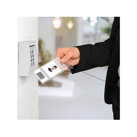 Enginess® Sturdy Heavy Duty Retractable Keychain with Belt Clip & Carabiner – 60cm Steel Wire ID Badge Holder, Stainless Steel Recoil Key Fob for Work, Security, Office, Hiking, Camping – Durable