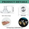 Earring Backs Rubber,200pcs Soft Clear Earring Backs for Studs,Hypoallergenic Silicone