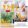BESPORTBLE Mini Construction Worker Figurines Set, 54Pcs Minature Construction Workers