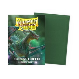 Dragon Shield AT-11056 Matte Sleeves, Standard Size, Forest Green, 100 Count