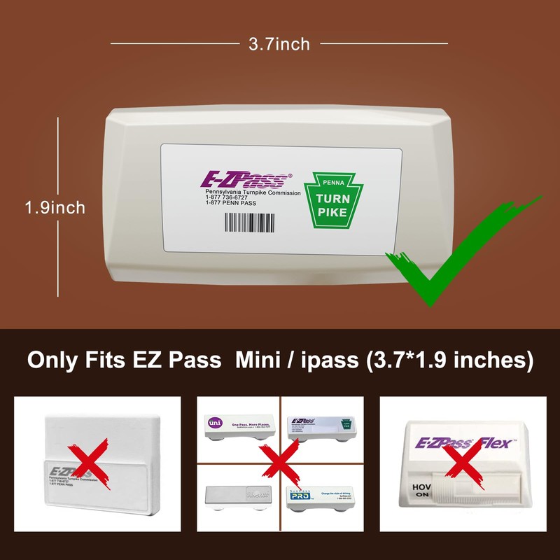 EZ Pass Holder & Cover with Super Strong Suction Cups