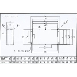 CES Flanged Die-Cast Aluminium Case 114 x 64 x 55 MM # 64BS15MF