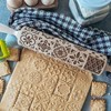 Embossed Wooden Rolling Pin for Holiday Baking – Snowflake &