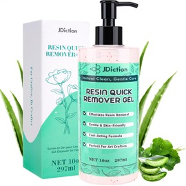 JDiction Hand Resin Remover, 10oz Natural Hands Resin Cleaner Gel, Gentle & Skin-Friendly, Art Crafters Quick Hands Cleaner for Epoxy Resin, UV Resin, Pigment, Paint, Clays
