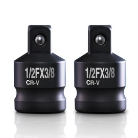 1/2 Inch To 3/8 Socket Adapter, 1/2 To 3/8 Impact Adapter Set, 2-piece Impact Socket Reducer, Durable Chromium Vanadium Alloy Steel, Drive Conversion Tool For Automotive Repair, Mechanics And DIY Use