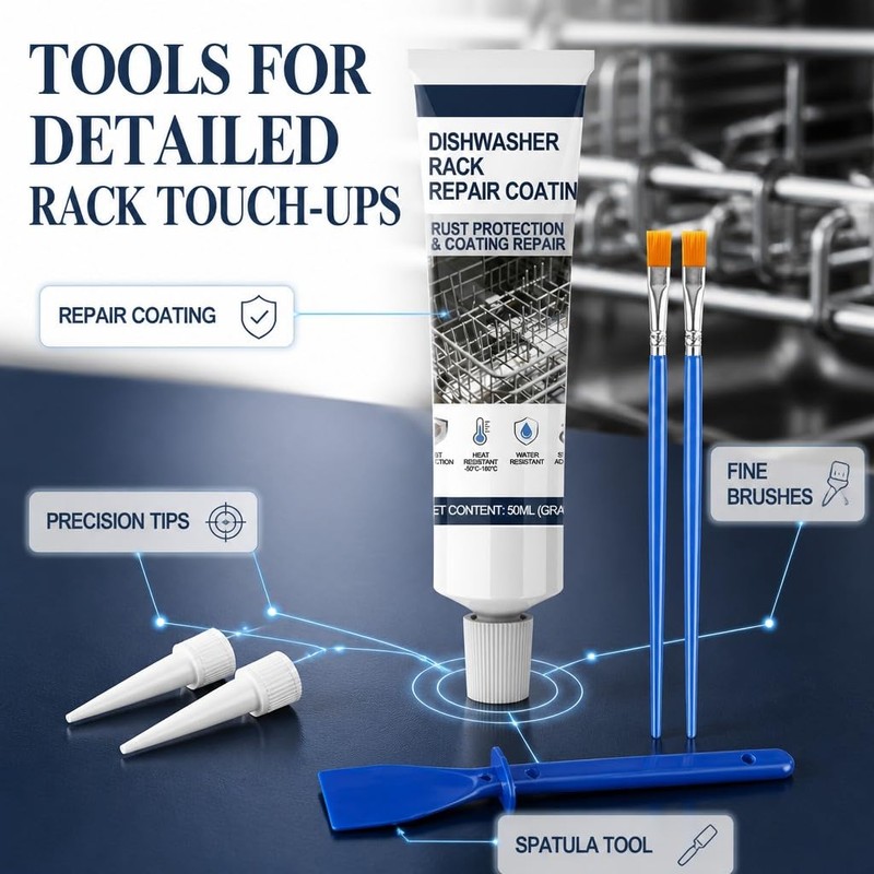 Dishwasher Rack Repair Coating, Gray Vinyl Rust Touch Up Paint