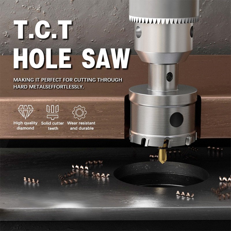 METOTY 19 PCS (1/2" to 2-1/8") Carbide Hole Saw Kit