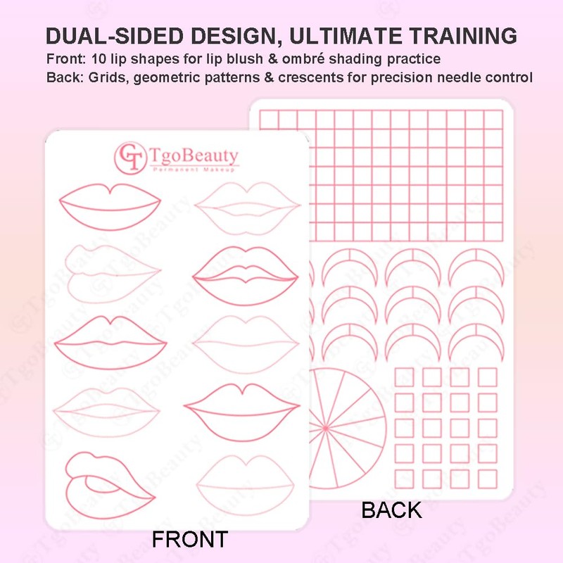 TgoBeauty Realistic Silicone Lip Training Pad with 10 Different Lip